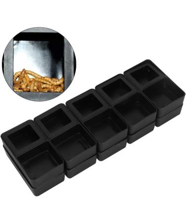 10Pcs Reptile Feeder Dish Amphibians Double Food Water Bowl Anti-esHate Worm Feeding Basin for Tortoise Gecko Snakes Lizard Spider - Buy Online on GoSupps.com