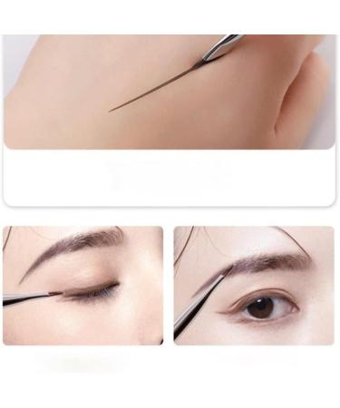  Fopytu Angled Fine Eyeliner Brush Precision Gel Eye Liner Makeup Brush Ultra Thin Angled Flat Brush Ideal for Pros and Beginners - Buy Online on GoSupps.com