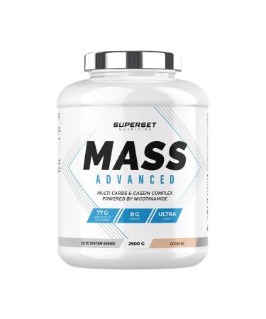 Superset Nutrition - Mass Advanced (2.5 kg) - Gainer - Promotes muscle mass gain and recovery high calorie intake + Vitamins - Improved energy and digestion - Cookies