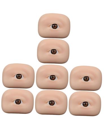 FRCOLOR 8 Pcs Eye Practice Skin Eyeshadow Eyebrows Training Tool Practical Training Eye Skin Major Mold 1 count (Pack of 1) As Shownx4pcs
