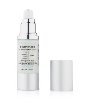 Aesthe Illuminare Illuminating Eye Cream - Color-Free Fragrance-Free Gluten-Free Skincare for Eyes with Thioctic Acid Copper & More - For Puffiness & Dark Circles - Tighten & Smooth - 1 fl oz