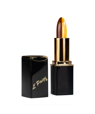 L'Paige L12 - BROWN/YELLOW Split-Stick Lipstick Aloe Vera Based Long-lasting Moisturizing