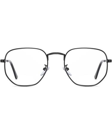 Buy Lojudi Blue Light Filter Glasses | Anti Blue Light Retro Metal Frame | Unisex Gaming & Computer Glasses | 52mm Black Frame - Buy Online on GoSupps.com