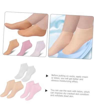 MERRYHAPY 3 Pairs Moisturizing Socks Hydrating Lotion Ladies Socks Feet Lotion Heel Socks Moisturizing Gel Socks Spa Gel Socks Foot Care for Dry Cracked Feet Spa Socks for Women Foot Mask - Buy Online on GoSupps.com