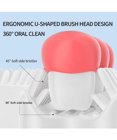 Diggone 2 Pack Kids U-Shaped Toothbrush for Toddlers and Children - Food Grade Silicone Brush Head - 360 Oral Teeth Cleaning Design - Ages 2-6 - Buy Online on GoSupps.com