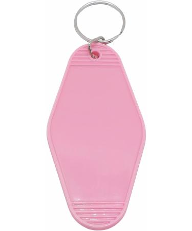 Nwsrayu 10pcs Blank Vintage Motel Keychains Bulk - Pink Vinyl HTV Printing DIY Keychain Tags - Buy Online on GoSupps.com