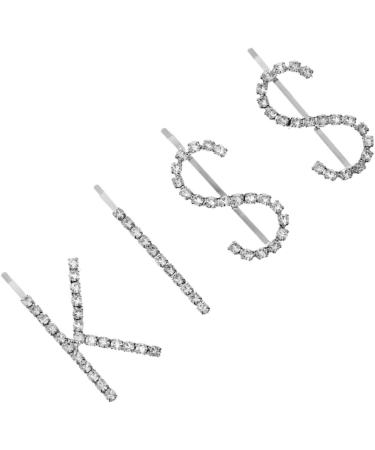 FOMIYES 3 Sets Kiss Hairpin Rhinestone Hair Clip Hair Barrettes for Girls Silver Hair Accessories Kids Hair Clips for Girls Hair Pin Small Hair Barrettes Diamond Child Decorate Rhinestones - Buy Online on GoSupps.com