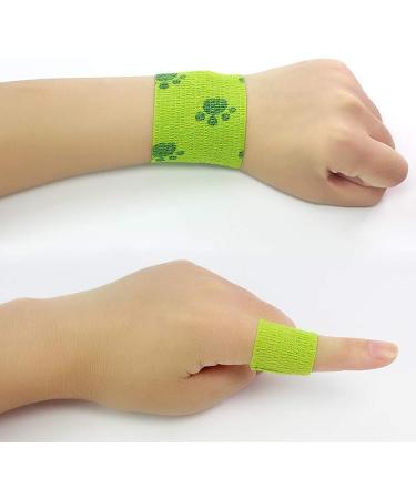 Cooliya 4 Rolls Elastic Non-Woven Pet Self-adhesive Bandage First Aid Medical Wrap for Dog Cat Horse (Green) - Buy Online on GoSupps.com