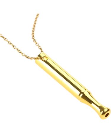 Oralgos Fashionable Breathing Necklace | Stylish Mindfulness Choker for Peace & Stress Relief | Gold Stainless Steel Jewelry - Buy Online on GoSupps.com