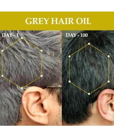 100% Ayurvedic Hair Oil for Greys & Whites - Restore Natural Black Color with Unique Herbal Blend | 150 ml - For Men & Women | No Mineral Oil - Buy Online on GoSupps.com