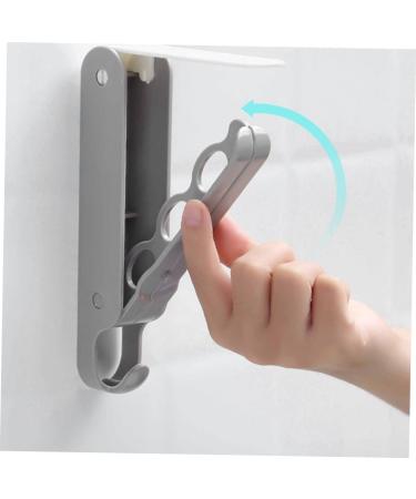 Alipis 4 Pcs Wall Hooks Wall Storage Rack Durable Hooks Multifunctional Hanger Hook up Travel Row Hook Fold 17.5*3.5*3.5cmx2pcs Light Greyx2pcs - Buy Online on GoSupps.com