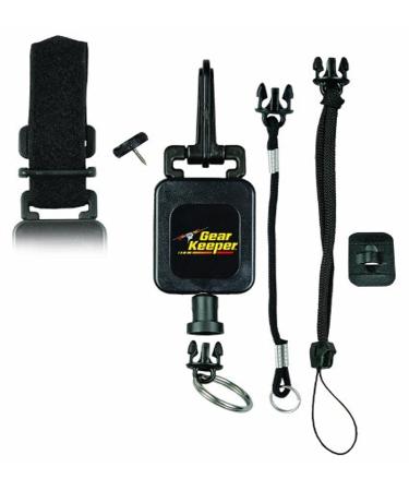 Hammerhead Industries Gear Keeper RT4-5272 Deluxe Combo Mount Gear Tether - Snap, Threaded Stud, Hook and Loop Strap and Lanyard Accessories - Features Heavy-Duty Snap Clip Q/C Split Ring-Made in USA