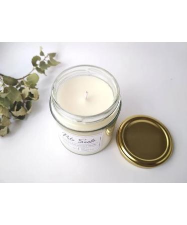 Palo Santo Natural Candle - Eco Friendly Vegan Candle for Minimalist Home Decor | 7oz Scented Glass Jar - Buy Online on GoSupps.com