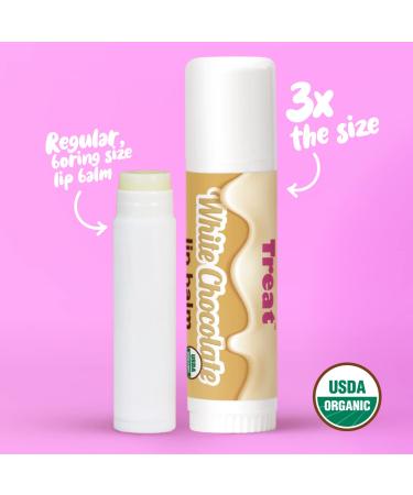 TREAT Jumbo Lip Balm - Organic & Cruelty Free (.50 oz) - White Chocolate - Buy Online on GoSupps.com