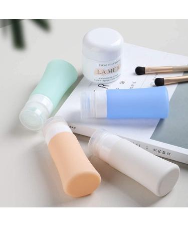 Uervoton Silicone Travel Bottle BPA Free Leak Proof Refillable Squeezable Containers Set(90 ml) with Label and Transparent Carry Bag for Liquid Shampoos Soap and Toiletries-4 Pack - Buy Online on GoSupps.com