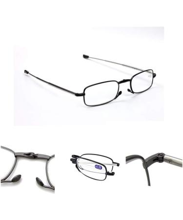 Buy Cokobin Foldable Reading Glasses +2.5 | Mini Anti-Blue Steel Reading Aid for Men & Women | Includes Hard Shell Case | International Shipping - Buy Online on GoSupps.com