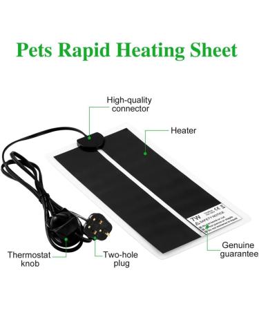 TIHOOK Terrarium Heating Mat 2 PCS 5W Reptile Heating Pad with Temperature Control Heating Mat for Reptiles Turtle Snake Lizard Gecko Spider 5W/7W/14W/20W/28W/35W - Buy Online on GoSupps.com