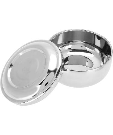 Bowl with Lid Stainless Steel Mens Beard Soap Dish Mug Container - Buy Online on GoSupps.com