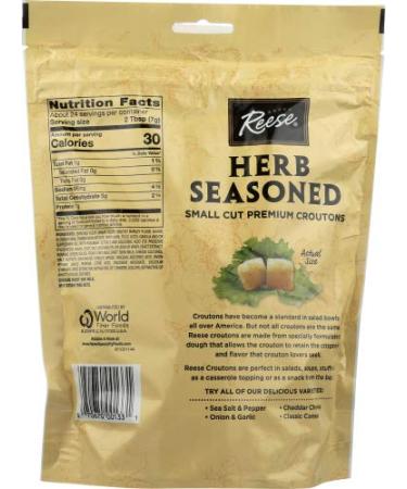 Reese Seasoned Croutons 6 oz (Pack of 12) - Premium Quality Crunchy Salad Toppers - Buy Online on GoSupps.com