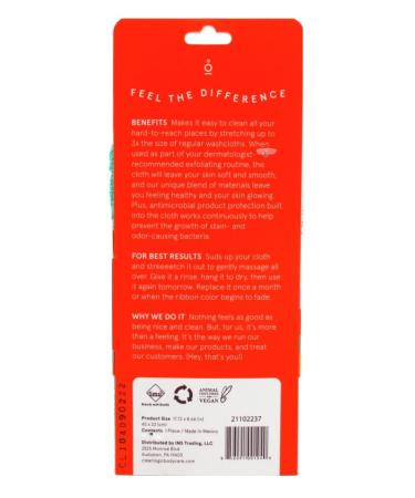 Clean Logic Stretch Bath & Shower Cloth (Assorted Colors) - 3 Pieces Pack - Buy Online on GoSupps.com