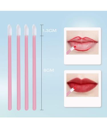 100 Pcs Disposable Lip Brushes for Makeup - Pink Lipstick Brush & Gloss Applicators - Buy Online on GoSupps.com