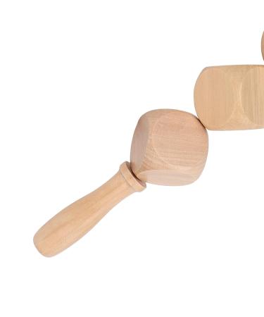 Wooden Roller Massager - Abdominal Massage Wheel for Soft Tissue Therapy & Pain Relief | Acupuncture Muscle Recovery Tool - Buy Online on GoSupps.com