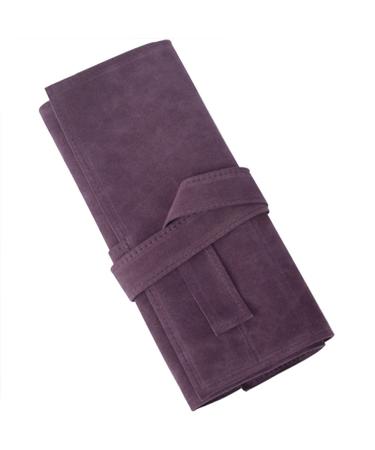 Creation Core Microfiber Fabric Salon Scissors Bag Roll Up Hair Tools Pouch for Stylist Barber Hairdressers Purple