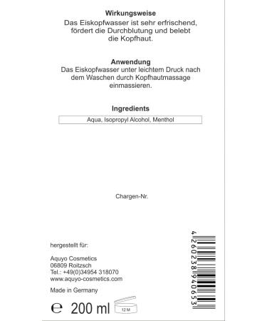 Ice Water Hair Tonic | Refreshing Scalp Care with Menthol | 3x 200ml Cooling & Itch Relief - Promotes Blood Circulation - Buy Online on GoSupps.com
