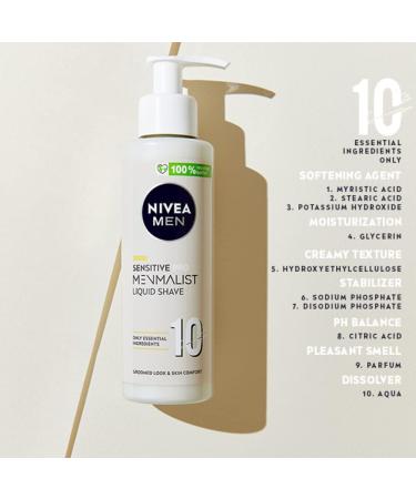 NIVEA MEN Sensitive Pro Minimalist Liquid Shave 200ml - Gentle Shaving Foam for Comfortable Skin - Buy Online on GoSupps.com