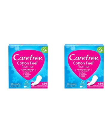 Carefree panty liners Cotton Feel Normal with fresh scent size Normal 56 pieces (pack of 2)
