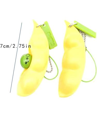 Squeeze Beans & Peanuts Keychain Sensory Facial Expressions Squeeze-a-Bean Random Color - Buy Online on GoSupps.com