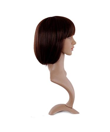MapofBeauty 30cm Short Straight Wig for Women - Dark Brown - Shop Internationally - Buy Online on GoSupps.com