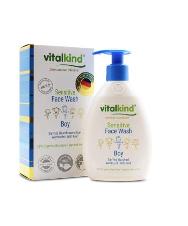 Sensitive Face Wash Boy. Premium Natural Care Cosmetic Products For Children.