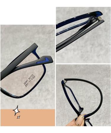 PARWANA Anti UV Computer Readers - Blue Light Blocking Reading Glasses for Men & Women +0.50 - Comfort Flat Light Mirror Stylish Black-Gray - Buy Online on GoSupps.com