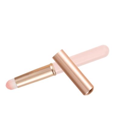 Beavorty Lip Blending Brush Makeup Brush for Lip Gloss & Lipstick Application Lip Gloss Applying Brush Lipstick Applicator Lip Wands Pink Aluminum Tube Dedicated Beauty Tools