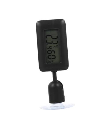Frcolor reptile hygrometer reptilienthermometer leopard gecko tank accessories digital thermometer reptile terrarium thermometer digital temperature meter of water tank reptile box beard black 10x3x1.5cm