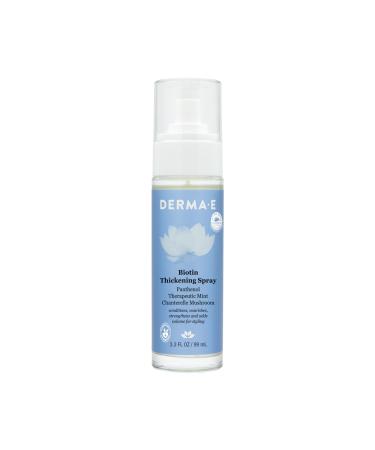 DERMA-E Biotin Thickening Spray   Hair Volume Spray for Fine Hair   Protein-Enriched Hair Texturizer Spray with Panthenol  Therapeutic Mint and Chanterelle Mushroom  3.3 Fl Oz - Buy Online on GoSupps.com