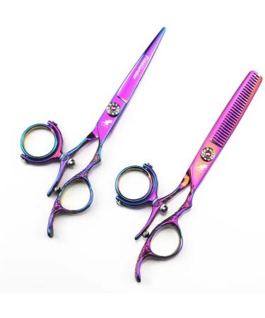 Hair Cutting Scissors Shears 6 Inch Swivel Scissors Fly Scissors Hairdressing Barber Swivel Shears 720 Degrees Rotary Handle Thumb Shears Flying Shears Rotary Set - Buy Online on GoSupps.com