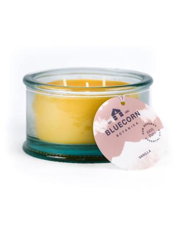 Bluecorn Botanica Beeswax Candle - 3-Wick Scented Candle Made with Pure Beeswax & Vanilla