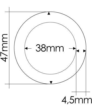 XL Steel O-Ring Set for DIY Dog Leash & Neck Band | Non-Rusting Welded 5 Pieces Black Matte 38mm Inner Diameter - Buy Online on GoSupps.com