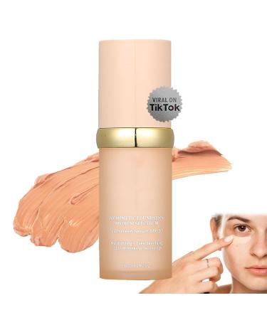 Bio mimic Foundation 4 in 1 Bio mimic Foundation Medium Spectrum 30ml Hydrating Medium full Coverage Concealer with SPF 50+Longwearing & Waterproof