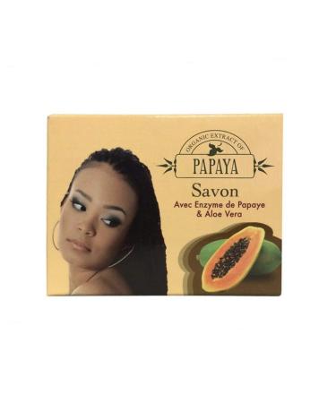 Organic Extract of Papaya Exfoliating Soap 80g - Formulated to Soften Skin  with Papaya and Aloe Vera (Pack of 1)