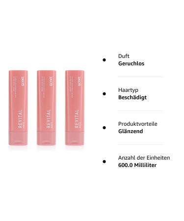 Glynt Revital Mask (Pack of 3) 200 ml - Ultimate Hydration & Repair for All Hair Types - International Shipping Available - Buy Online on GoSupps.com