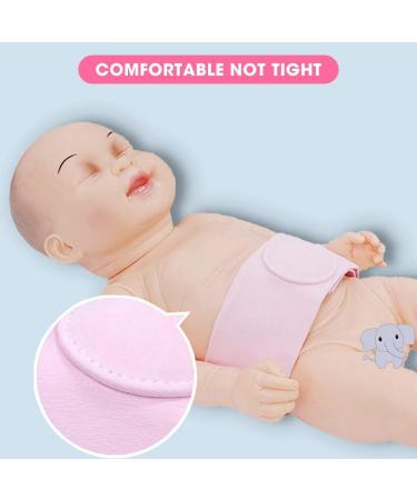 Baby Belly Button Band 2pcs - Pink Umbilical Hernia Belt for Children and Infants - Hernia Therapy and Treatment - Buy Online on GoSupps.com