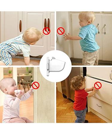 Retoo Magnetic Cabinet Lock - 4 Piece Child Safety Lock for Cupboards & Drawers - Invisible & Easy to Install - White Cream Finish - Buy Online on GoSupps.com