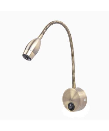 Meanyee Flexible wall reading lights/bedside lamp with switch wall light reading lamp 1 * 3 Watt LED bronze MY-B032