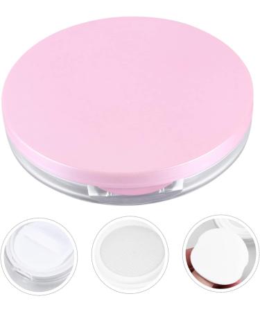 WOONEKY Empty Compact 2pcs Box Loose Powder Box Portable Makeup Organizer Powder Makeup Puff Electric Travel Eye Shadow 7.5x7.5cm Pink - Buy Online on GoSupps.com