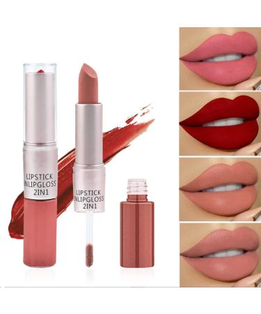 ICATHUNY 2 In 1 Matte Lipstick & Lip gloss (Pink 09) | Long Lasting, Highly Pigmented, Waterproof Formula for Women and Girls - Buy Online on GoSupps.com