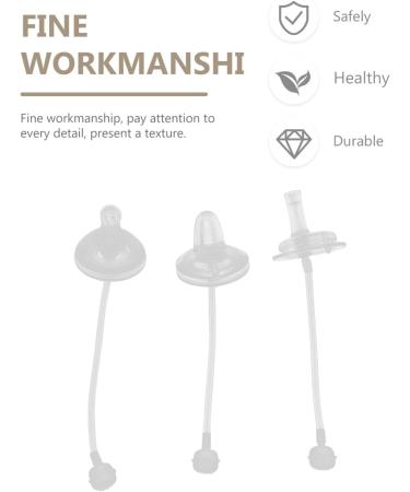 DOITOOL 3Pcs Weighted Straw Top Nipple - Silicone Spill-Proof Nipples for Baby & Mason Bottles - Buy Online on GoSupps.com