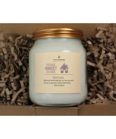 Home Sweet Home Personalised Honey Jar Candle Made to Order/Handmade/Personalised/SOYA Wax (Citrus Orange & Chilli Large) Citrus Orange & Chilli Large - Buy Online on GoSupps.com